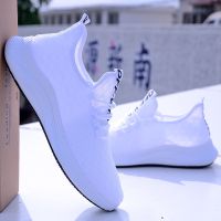 2021夏季新款男鞋网面鞋透气休闲鞋百搭潮流男士小白鞋洞洞鞋板鞋 225白色 39