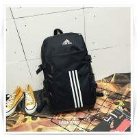 2021新款AD男女日常休闲双肩包户外旅行大容量登山背包韩版 黑色