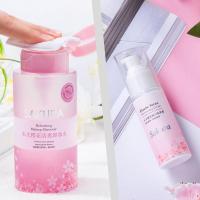 颜宝丽樱花按压式卸妆水温和无刺激深层清洁眼唇脸部男女学生 300ml樱花送保湿霜送卸妆棉