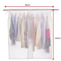 防尘布遮尘布家用落地衣架防尘罩挂衣袋衣服防尘套透明衣服防尘罩 白色小号(盖巾60宽110高)