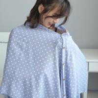 哺乳巾外出喂奶遮挡衣罩衫遮羞布多功能遮巾防走光披肩透气 蓝色 均码