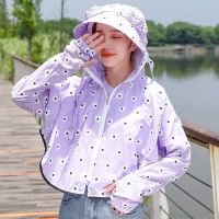 防晒衣女薄外套防紫外线棉感好面料小清新防晒户外骑行防晒披肩女 紫色 收藏极货 M 均码可穿155斤