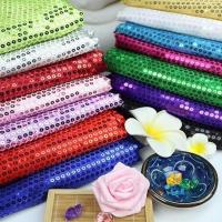 5MM各色亮片布料 色丁底布绣花面料 婚庆舞台演出舞蹈服装面料 半米颜色随机发