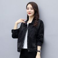 牛仔外套女短款2020新款韩版宽松春秋季原宿风夹克上衣早春学生潮 黑色201# S [建议80-95斤]