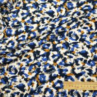 不透斑马纹虎纹印花布料衬衫个性套装阔腿裤连衣裙服装面料半米价 4#豹纹/0.5米