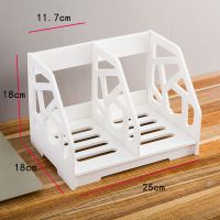 书架书柜简易置物架儿童学生卧室桌面收纳宿舍桌上小书架现代简约 薄款书架小号-巴洛克