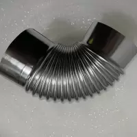 优质加厚白铁皮炉子烟囱家用蜂窝煤炉柴火炉烟筒排烟管烟囱 7cm铁皮弯头1个
