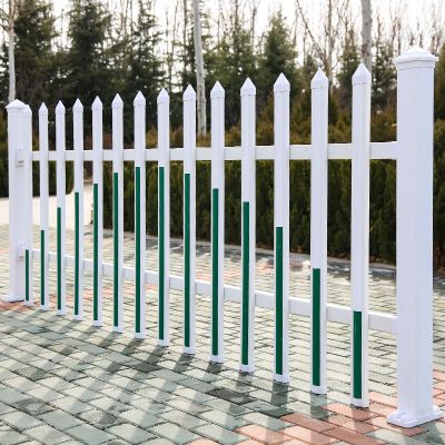 pvc塑钢小区围墙护栏幼儿园防护栅栏变压器电力设备围栏隔离栏杆 0.6米高