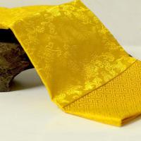 藏式供佛桌布抄经布双层加厚包经布佛经盖布 亮黄色法器垫布5070 50*70CM