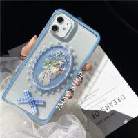 自粘款可爱时尚立体绣小兔刺绣布贴围巾手机壳包包装牛仔裤补洞贴 小兔(不含手机壳)6.5*7.3cm