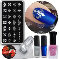 美甲工具模板印花套装模版印花指甲油印章防溢胶洗甲巾送视频教学 QL01套装