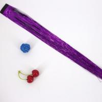 彩色假发片无痕接发假发女挑染镭射接发丝接发金丝七彩条接发彩丝 紫色发夹款1片 一片价