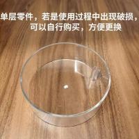 透明旋转首饰盒学生饰品发圈耳环手链戒指项链收纳盒多功能饰品盒 高透/旋转/一层无盖