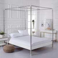 不锈钢蚊帐支架1.5米1.8米床杆子配件1.0米套装加粗加厚三通配件 加粗21MM支架(6个蚊账钩) 1.0m床:宽1.