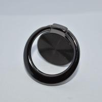 双十一高档合金CD纹360度旋转180度折叠指环扣手机支架车载磁吸款 亮黑色 单个装