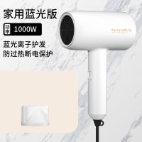 吹风机大功率家用理发店蓝光护发学生宿舍便携负离子大风力电吹风 典雅白 蓝光离子1000W家用推荐 送一