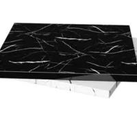 客厅阳台花盆铁艺花架子绿萝架单脚置物架迷你创意落地式简约花架 白+黑大理石色木板. 单块木板2o或25嚛