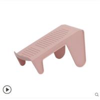 省空间收纳鞋架双层鞋托架柜子宿舍神器鞋柜整理放鞋子拖鞋置物架 粉丝 双足2个装