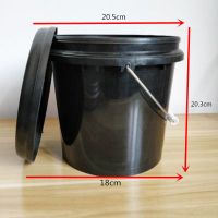 诱蜂桶黑色不透光引蜂桶塑料桶招蜂桶养蜂桶打包桶油漆桶小水桶包 5升 食品 黑色 无盖