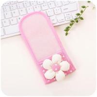 可爱波点布艺摇控器套子防摔遥控器袋电视机空调DVD家电遥控器套 粉色波点小号