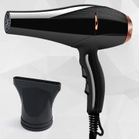 电吹风机家用大功率冷热理发店美发吹风筒负离子恒温蓝光电吹风 黑色家庭宿舍版+对梳