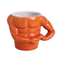 创意可爱猛男杯肌肉杯马克杯个性潮流卡通水杯咖啡杯 单肌肉杯