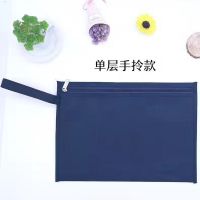 贝多美606加厚防水帆布双层手拎文件袋办公学生资料收纳 605单层