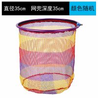 抄网头加深加粗防挂钩加厚铝合金网头8mm超轻涂胶捞鱼网兜渔具 直径35