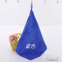 小毛巾方巾幼儿园挂钩方巾擦手巾家务清洁抹布吸水不掉毛美容批发[12月1日发完] 蓝色加厚[十条] 30*30厘米[方巾]