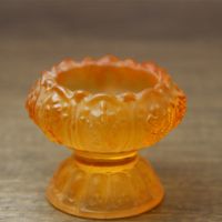 七彩琉璃莲花灯座酥油灯座供佛灯长明灯电蜡烛台观音佛具 吉祥佛教黄