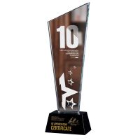 奖杯刻字好看优秀员工颁奖公司年会比赛水晶奖品纪念个性表彰荣誉 普通刀片款