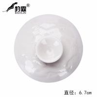 豹霖单茶碗盖子陶瓷盖碗泡茶杯盖茶碗青瓷花茶具零配三才大号白瓷 单碗盖-功夫浮雕龙