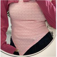 大码甜辣内搭不规则肚兜式设计感上衣打底宽松抹胸吊带背心套装女 粉色单吊带 L 建议100-120斤