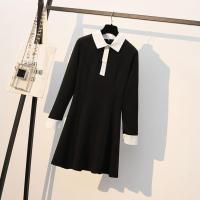 大码女装2021秋装新款心机遮肚连衣裙套装胖妹妹减龄微胖风衣外套[15天内发货] 裙子单件 M 建议100斤以下