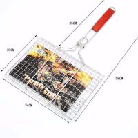 户外烤鱼夹烧烤加厚商用烧烤网大号家用烧烤架大号烤菜夹烤网 大烤鱼夹