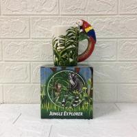 创意品卡通动物系列啄木鸟、青蛙、鹦鹉3D立体陶瓷杯马克杯 鹦鹉