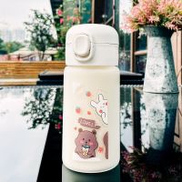 可爱弹跳吸管水杯个性玻璃杯韩版女学生便携迷你带提手杯子高颜值 350毫升单个杯子 特价款