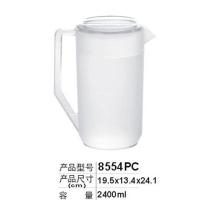 夏季凉水壶冷水壶塑料大容量耐热PC防暴泡茶壶果汁壶超大2.4升/5L 透明色 2400ML
