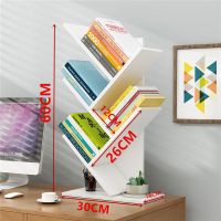 简易多层书架桌上学生小型书架置物架儿童创意书柜储物架收纳架子 白色 特价款三层