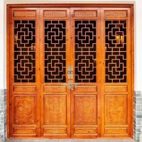 东阳木雕仿古门窗实木花格隔断屏风背景墙镂空雕刻厂家直销 喷漆工艺80元每个平方