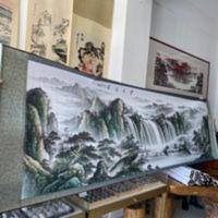 国画3.5米乘1米山水画,字画书画国画,卷轴以装裱 国画3.5米乘1米山水画,字画书画国画,卷轴以装裱