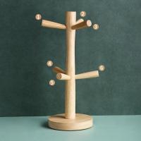 杯子架木质水杯架实木杯架沥水架置物架茶杯马克杯挂架厨房用品 六爪杯架1个装