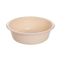 茶花脸盆塑料洗衣盆加厚洗脚盆家用洗衣服盆子洗脸盆洗菜盆宝宝盆 36cm米黄色(一个装)