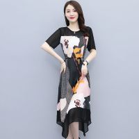 高端设计感连衣裙女夏2021今年流行新款收腰显瘦气质雪纺碎花裙子 6601#图片色 M 建议105斤内