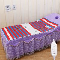 美容床电热毯专用单人美容院按摩床加热垫沙发上的小型电褥子70cm 花色 55*145拉绒三档