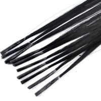 派点10根装彩色高温丝假发片发束七彩接发辫接扣接头发送工具 黑色10根 50cm(到胸下)