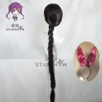 小舞假发女长发辫子斗罗大陆兔耳朵发箍cos二次元空气刘海献祭五 长兔耳朵发箍约25cm 无