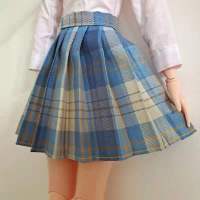 60厘米芭比娃娃JK制服百褶裙bjd叶萝莉aj短裙[只卖格裙] JK格裙-冰淇淋