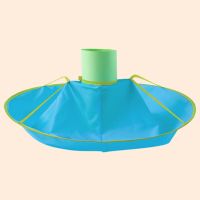 理发围布成人剪发围裙披肩大人发廊专用不粘头发斗篷儿童理发围布 蓝色大号[直径60cm]