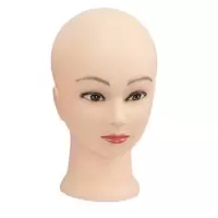 光头头模特头美容练习假发帽子眼镜展示假人头练耳朵人头模型 小光头-有妆